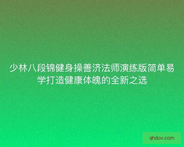 少林八段锦健身操善济法师演练版简单易学打造健康体魄的全新之选